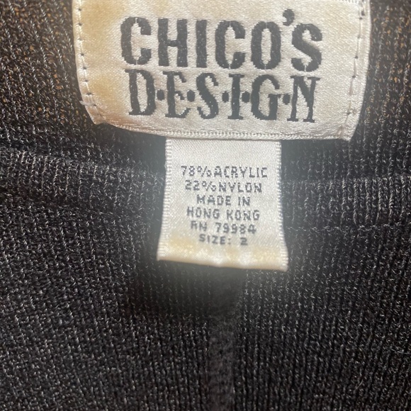 Chico's Charcoal Long Sleeve Top - Picture 4 of 6